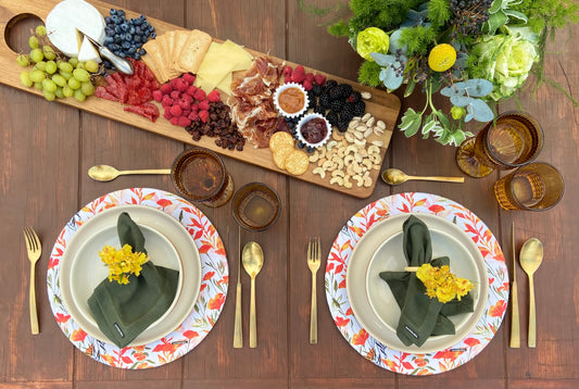 Funda para plato base “otoño naranja”